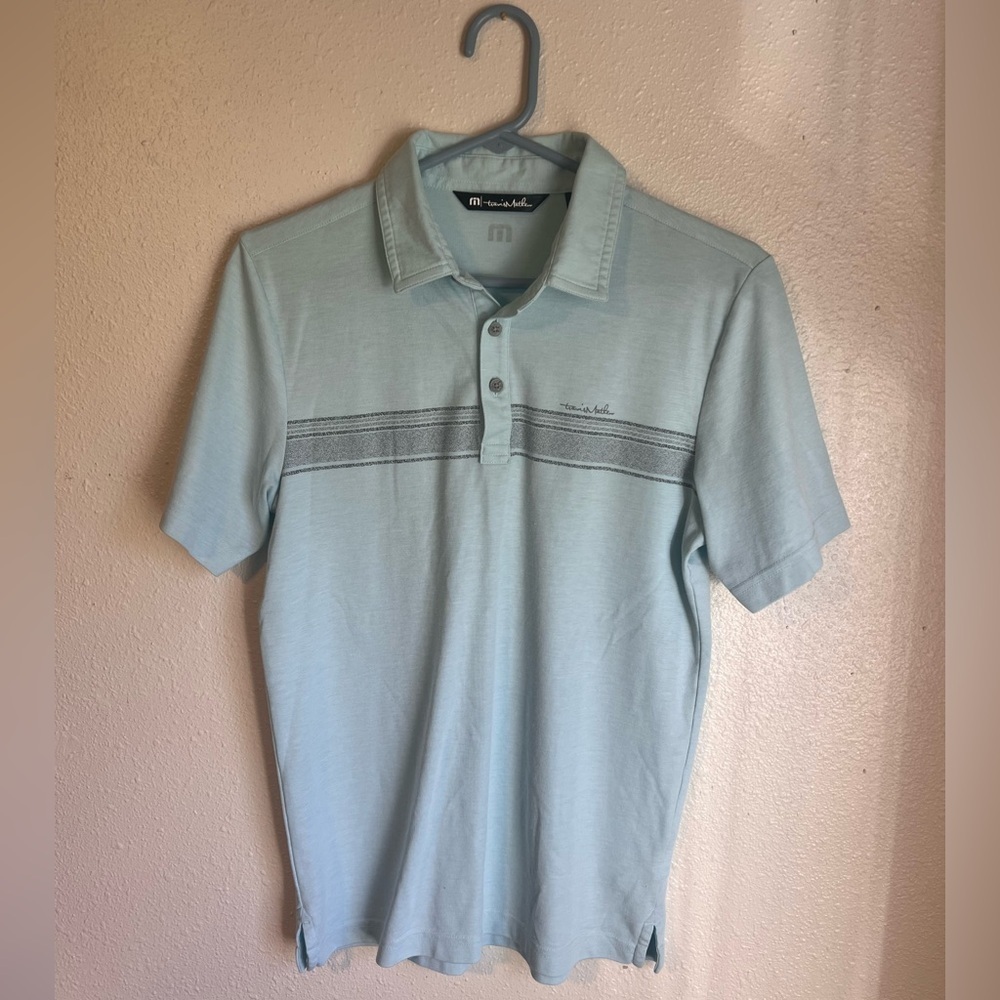 Travis Mathew Sky Blue Polo Shirt